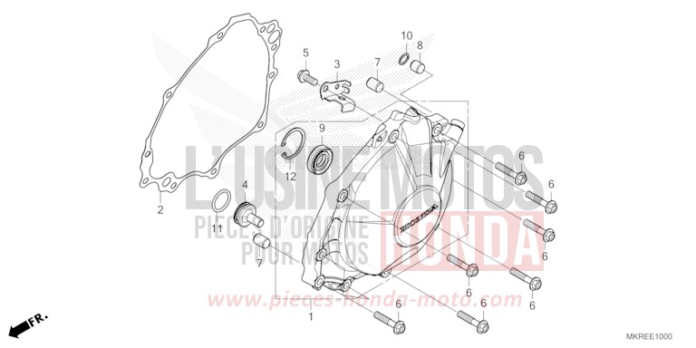 COUVERCLE DE GENERATEUR C.A. de CBR1000RR SP SP1 SP2 MAT PEARL MORION BLACK (NHC33) 2024